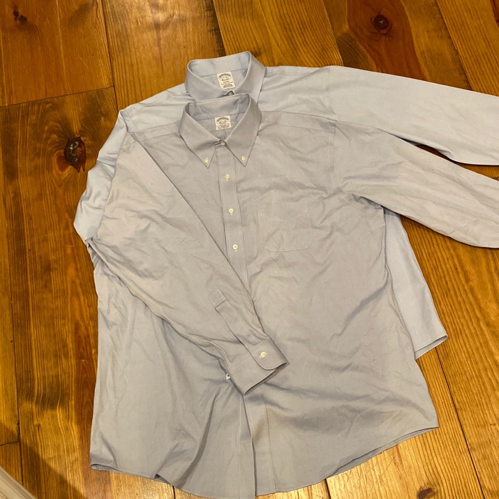 Brooks brothers 17 1/2 neck dress shirts (2 identical) excellent condition